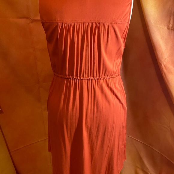 Torrid,size 1 (14/16) orange, sleeveless dress, with pockets - Picture 2 of 4